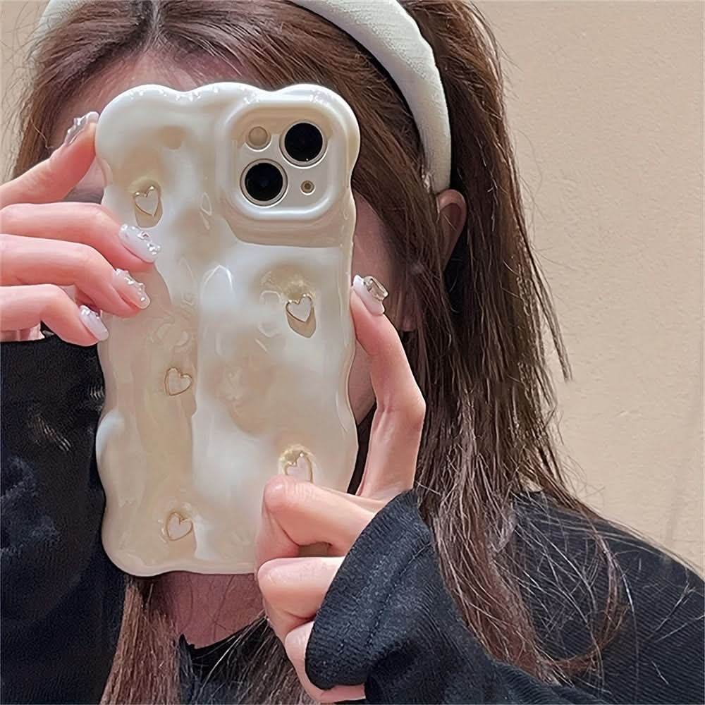 3D Heart Cube Silicone Phone Case