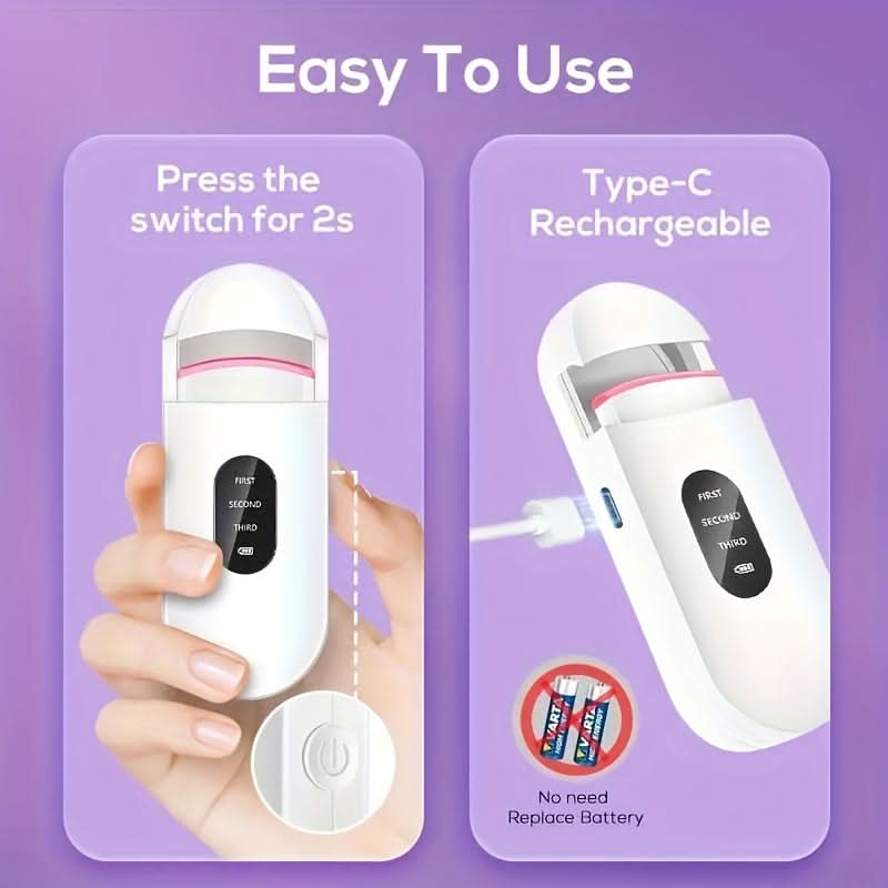 USB Rechargeable Portable Electric Eyelash Curler