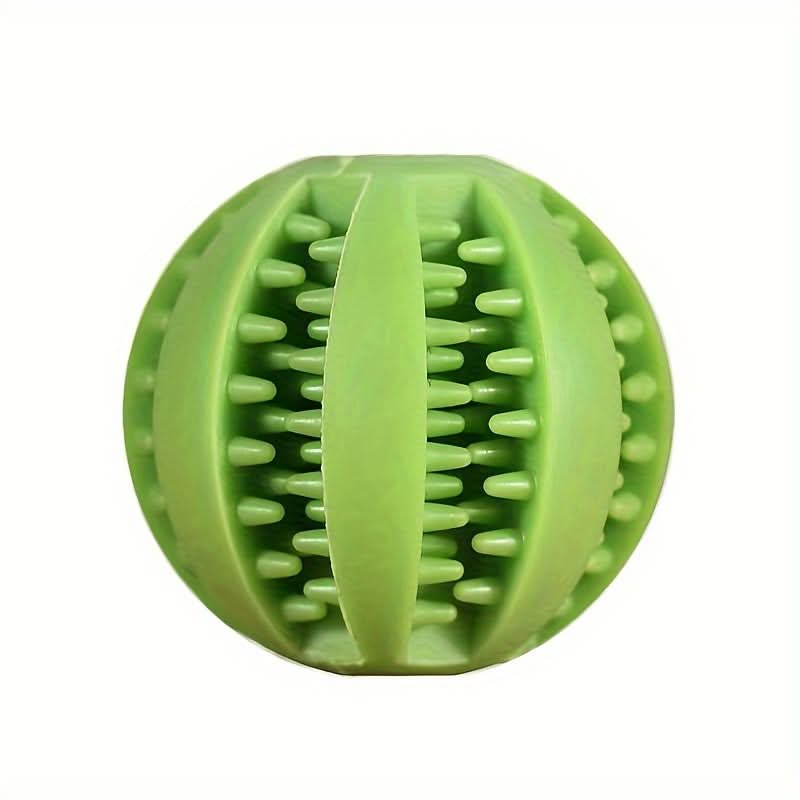 Interactive Rubber Dog Ball Toy – Chew, Dispense, and Clean Teeth