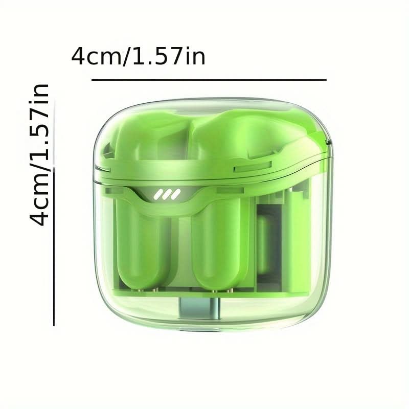 TWS Mini In-Ear Earbuds, Wireless BT 5.3, Transparent Design