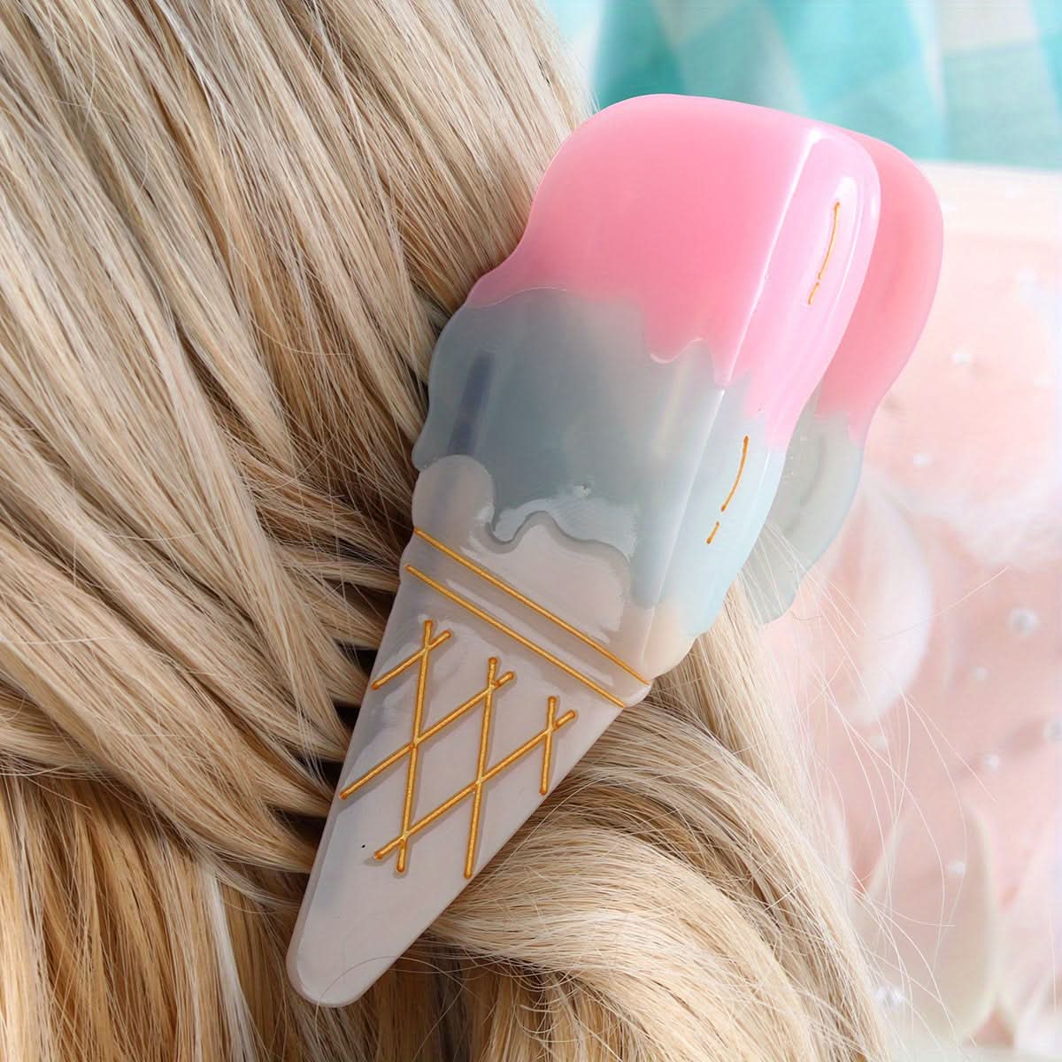 Cute Ice Cream Shape Hair Claw Clip