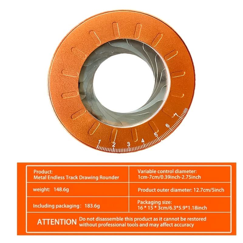 Ambidextrous Metal Circle Drawing Tool