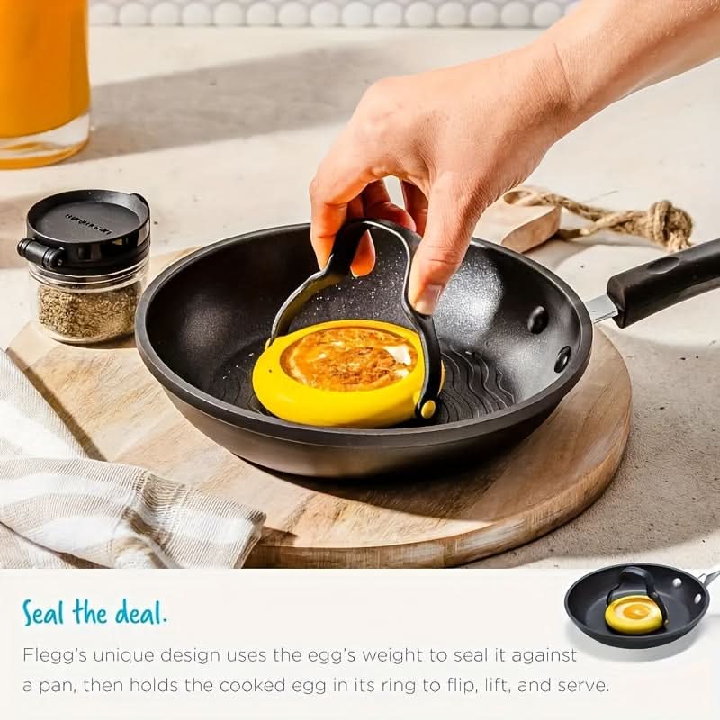 Flexi Grip Deluxe Non-Stick Egg Poacher – 360° Rotating Handle, Leakproof Design