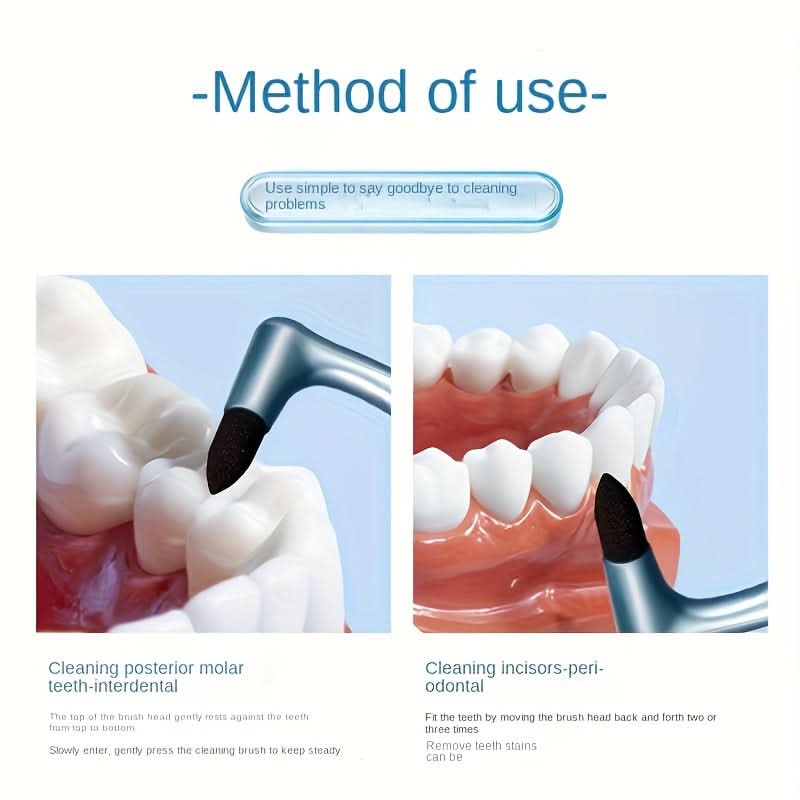 Ergonomic L-Shaped Tooth Stain Cleaning Brush