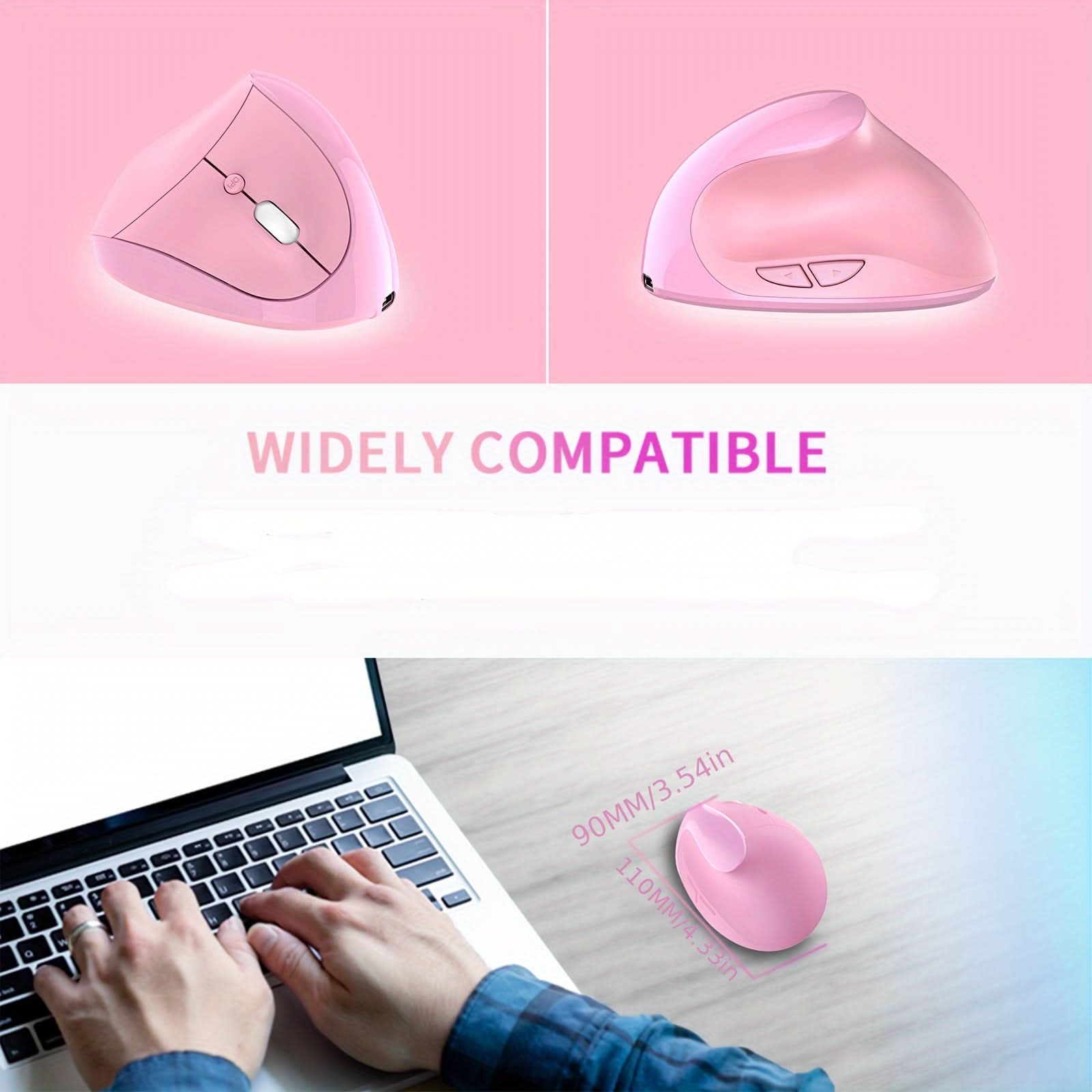 Rechargeable Vertical Wireless Mouse – Right-Handed