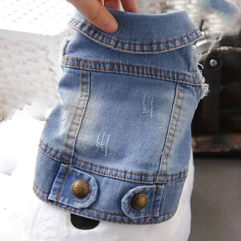 Dog Denim Vest for Small Dogs, Spring & Autumn