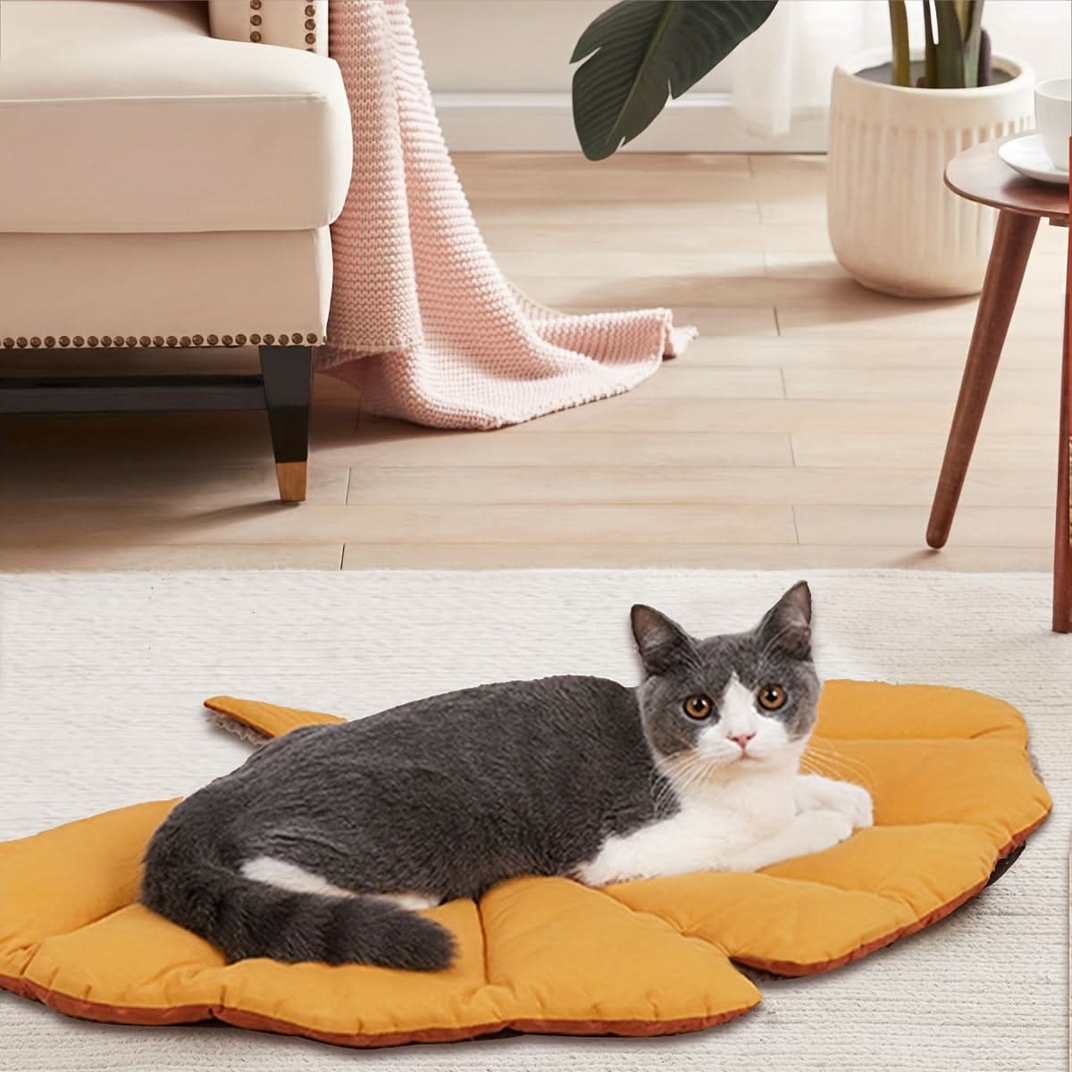 Leaf Soft Cotton Pet Cushion Mat