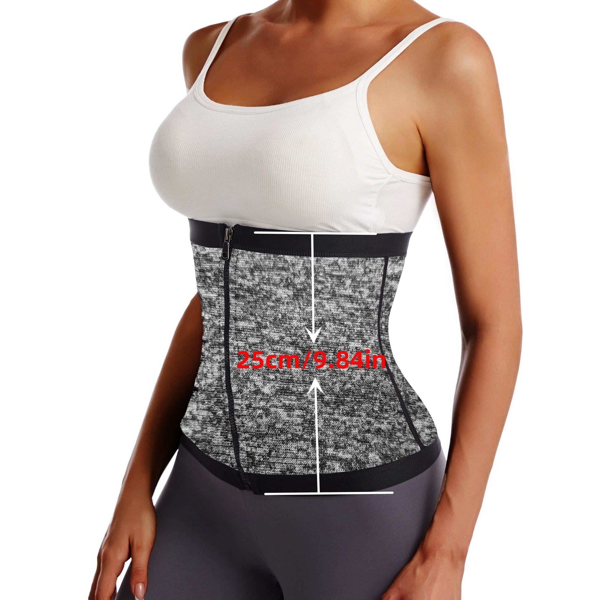 Stretchy Sweat Belt for Women – Zipper Fitness Waist Cincher