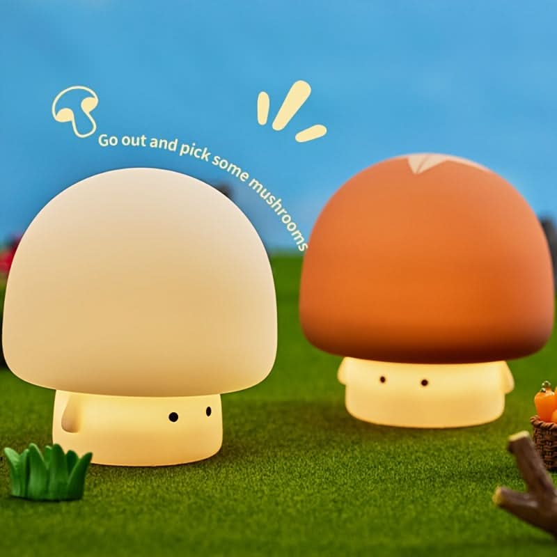 USB Rechargeable White Mushroom Night Light