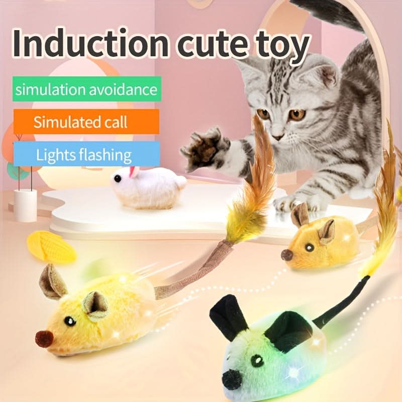 Rechargeable Plush Electric Cat Mouse Toy – Interactive Whisker Teaser