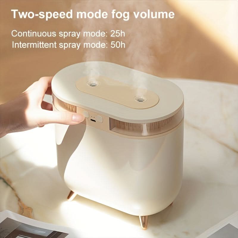 67oz Rechargeable Dual-Spray Humidifier with Night Light