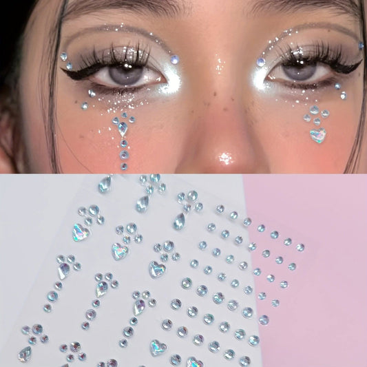 Teardrop Shiny Rhinestone Stickers for Stage Makeup