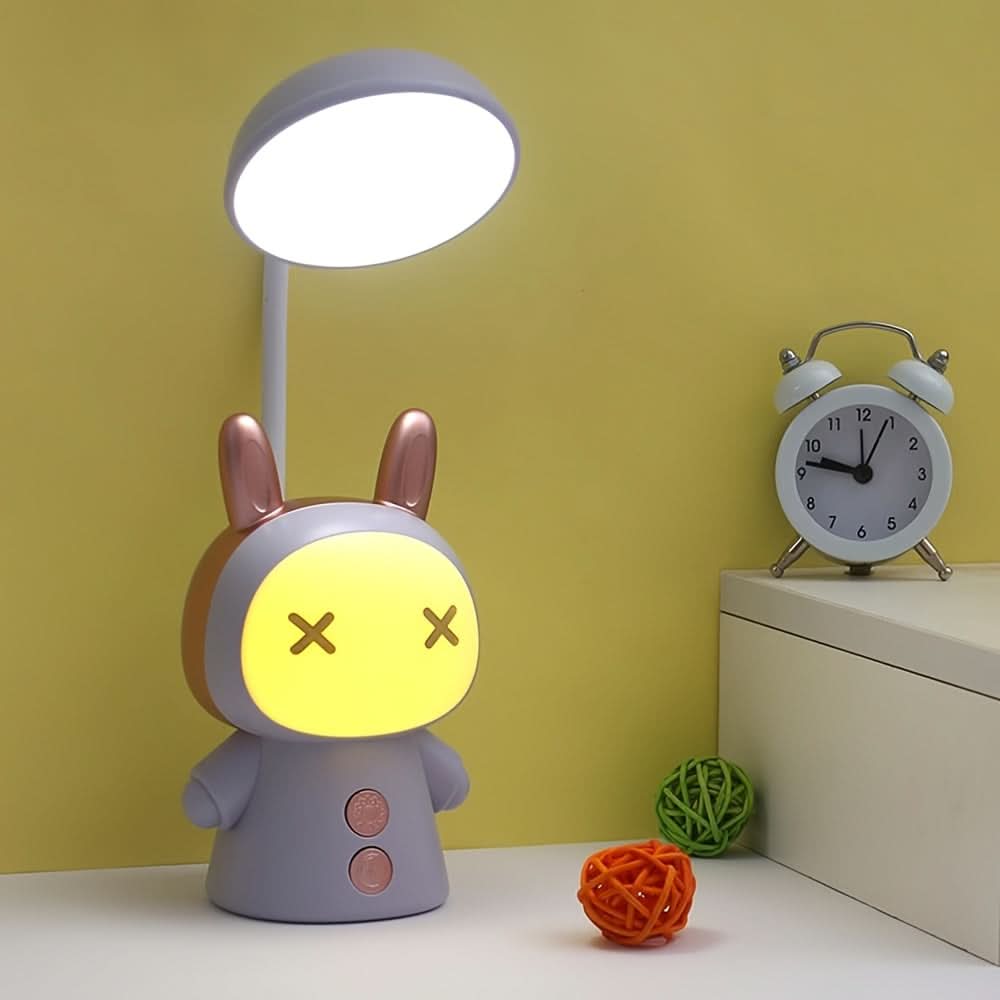 Adorable Doll Table Lamp – Foldable, USB Rechargeable, Dimmable Light