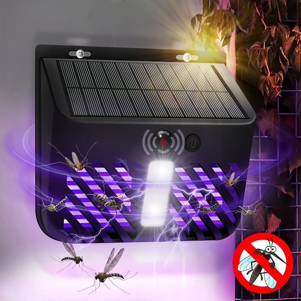 Outdoor LED Solar Mosquito Lamps - UV & Motion Sensor Wall Lamps