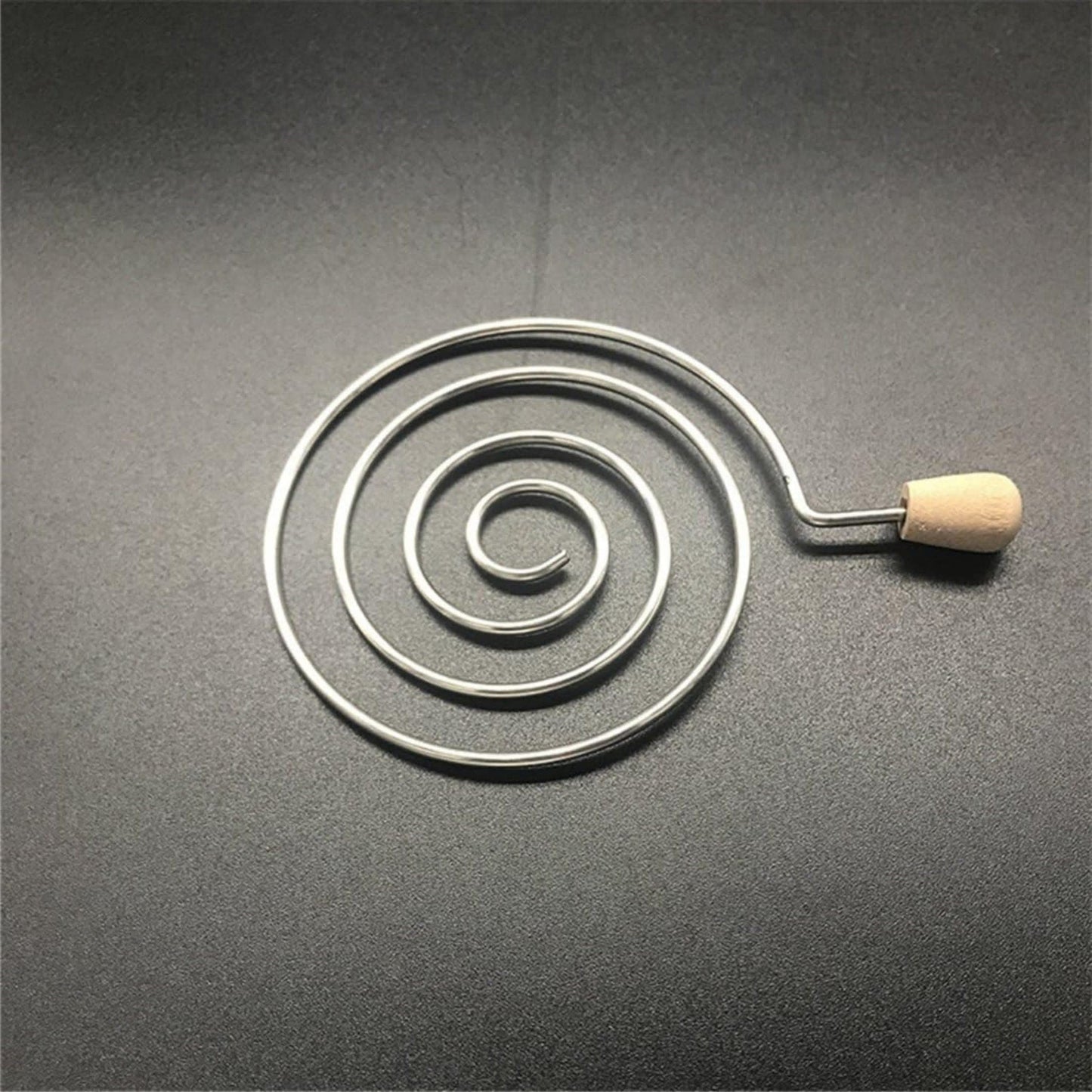 6pcs Snail Coil Charcoal Holder Set - Lollipop-Shaped with Wooden Handles