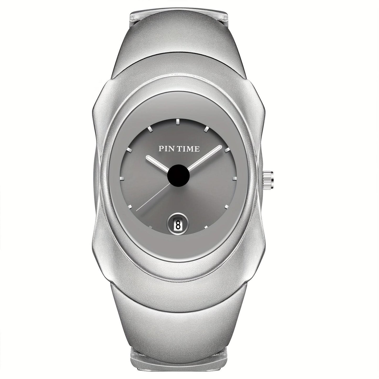 Men’s Ultra-Thin Quartz Business Watch – Stainless Steel Look, Date Display