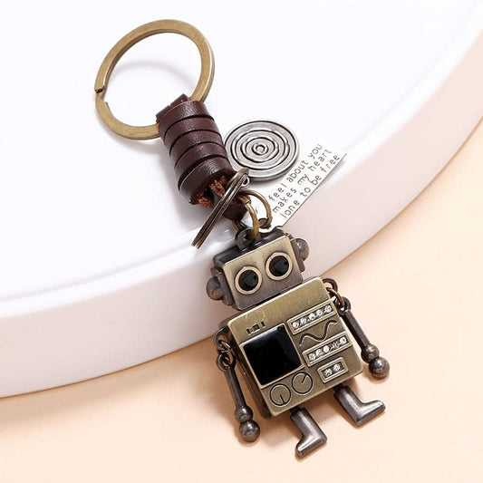 Vintage Robot Keychain for Men – Cute Mechanical Durable Design