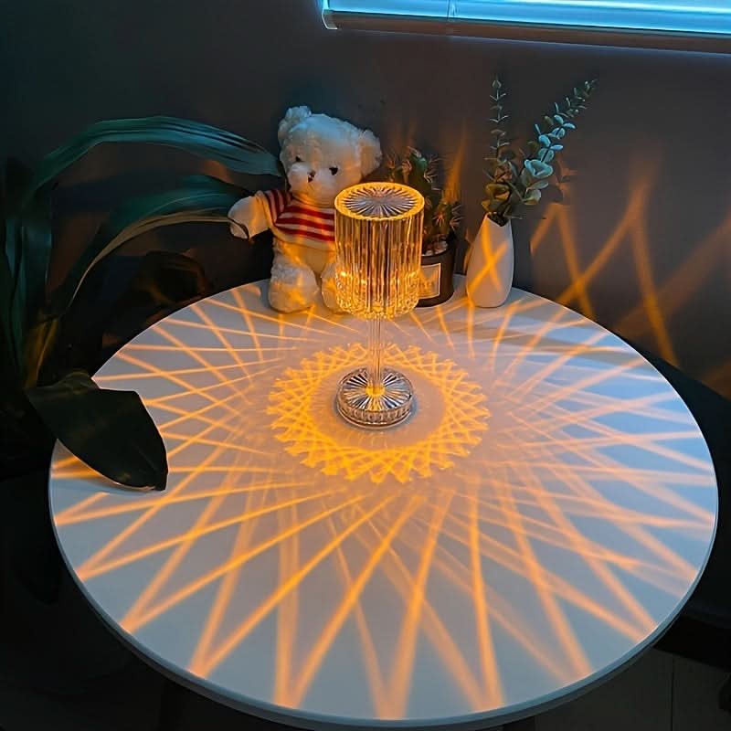 Crystal Touch-Control Night Light with Adjustable Brightness