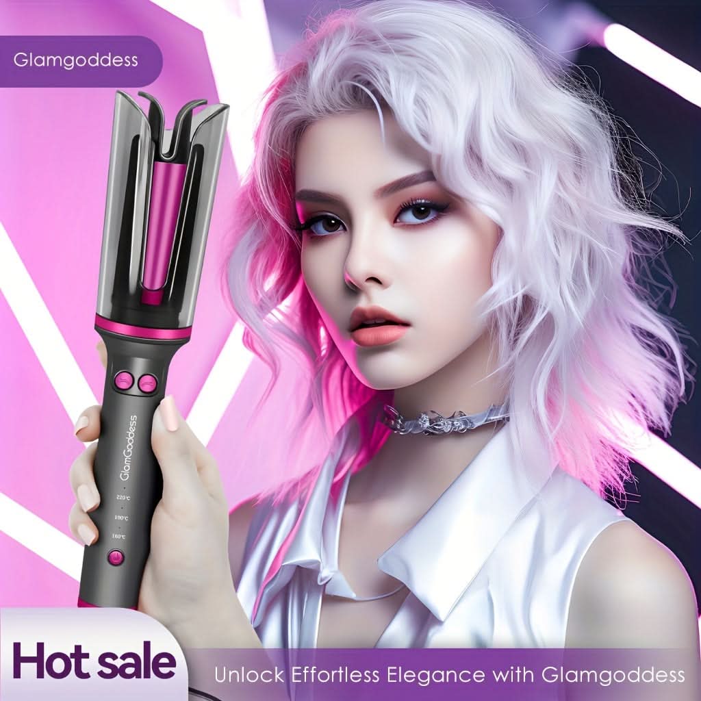 Automatic Curling Iron - Rotating Hair Curler with Anti-Tangle