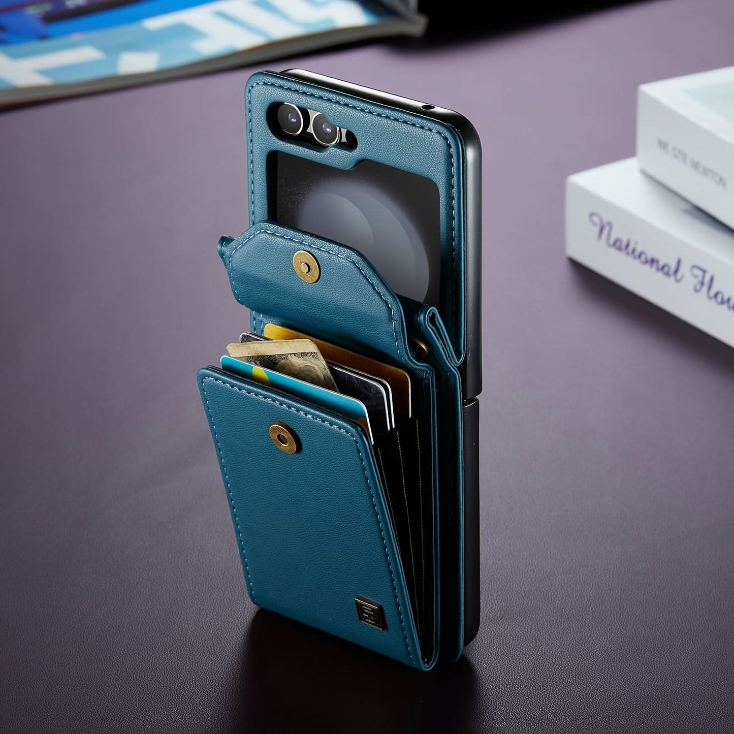 Retro PU Leather Shockproof Wallet Case for Samsung Galaxy Z Flip 5 5G