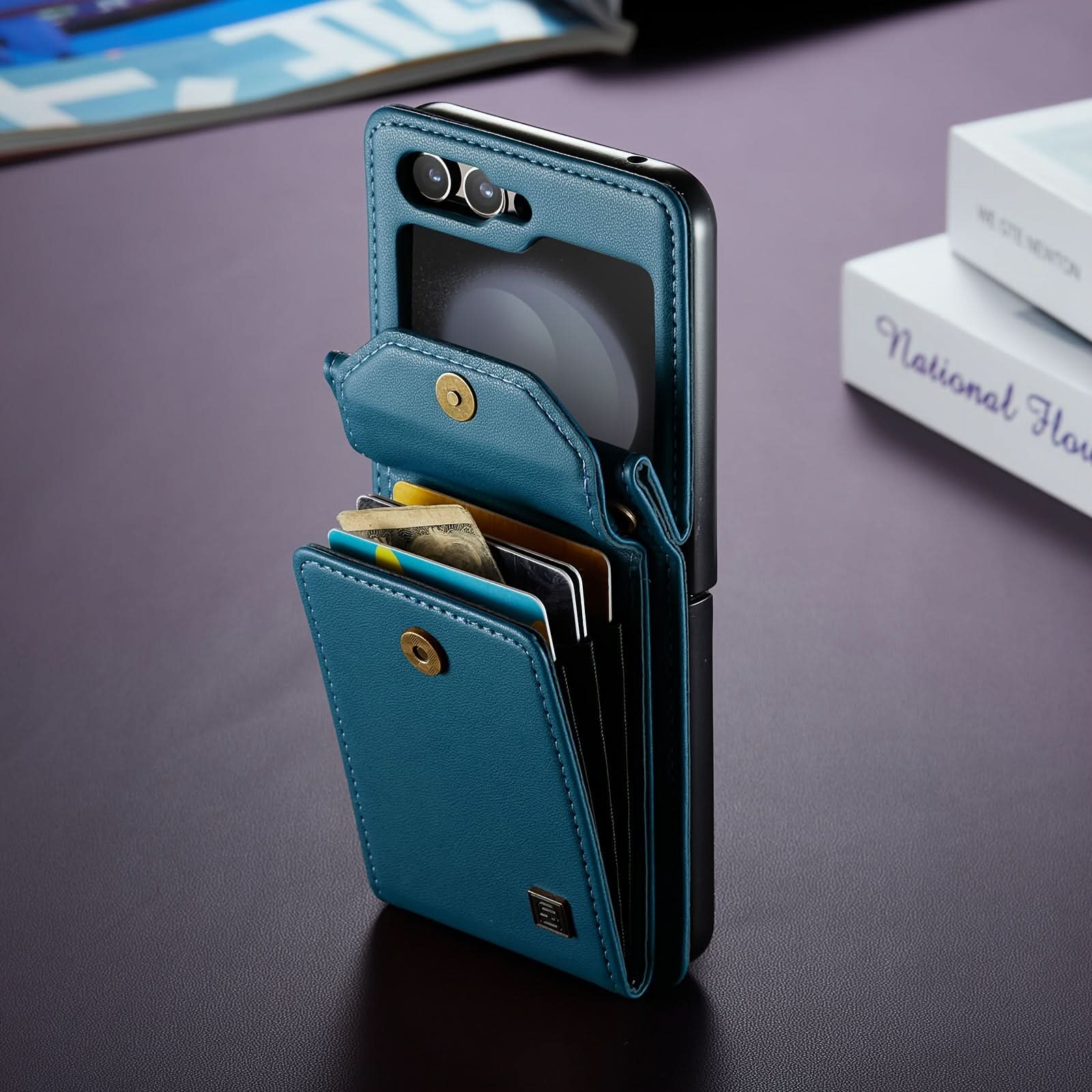 Retro PU Leather Shockproof Wallet Case for Samsung Galaxy Z Flip 5 5G
