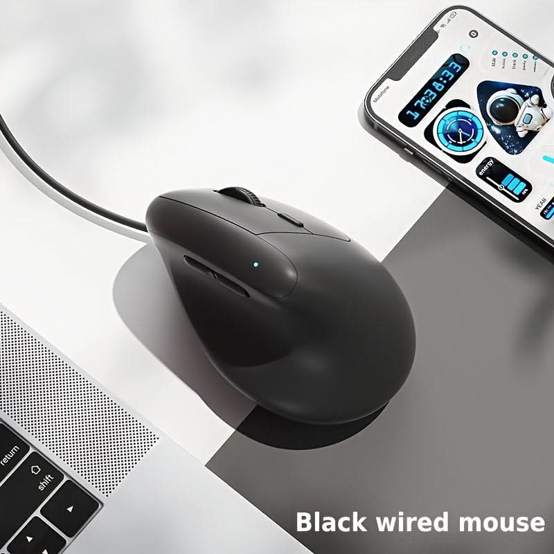 USB Vertical Ergonomic Wired Mouse - Right-Handed