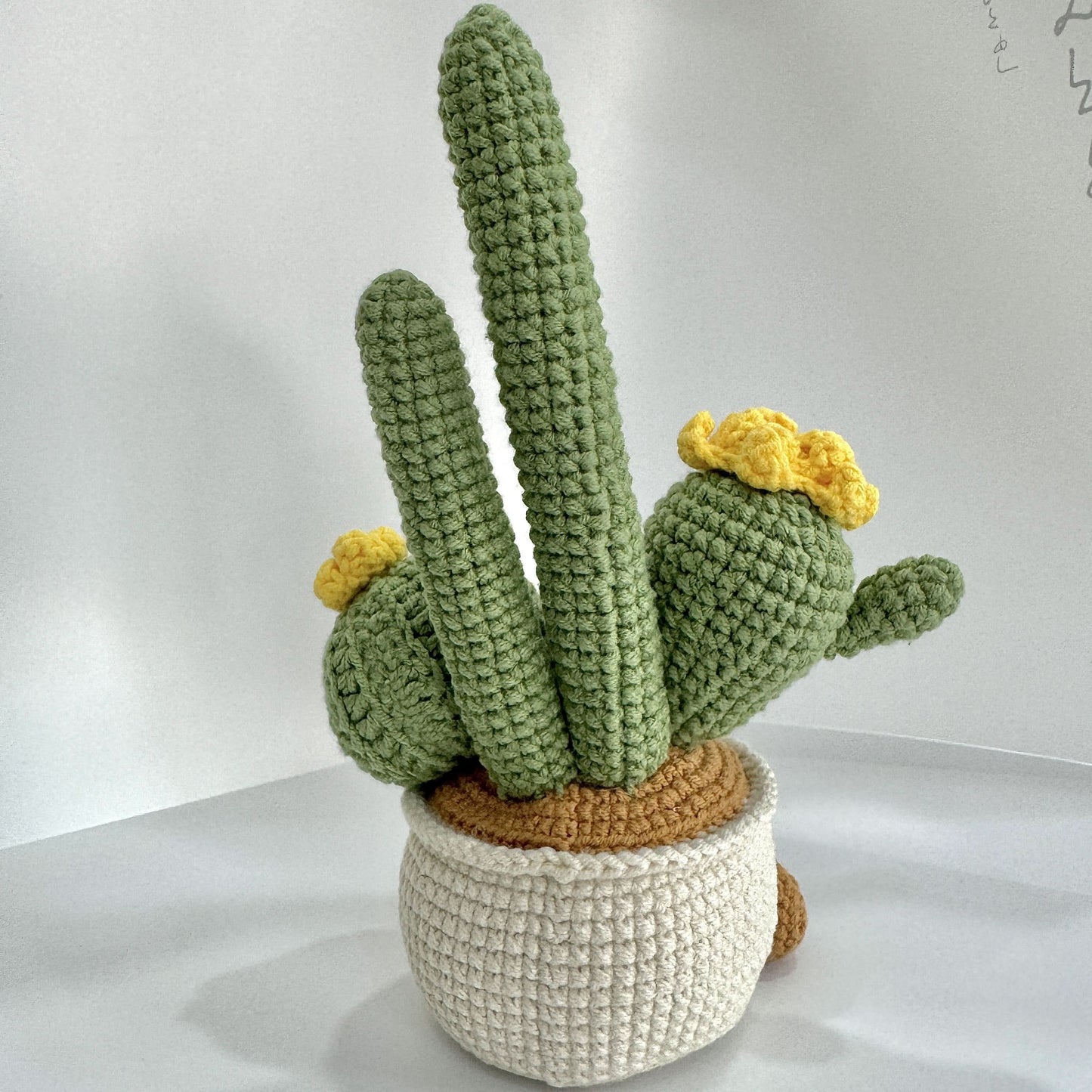Handmade Crochet Cactus Artificial Plant with Container