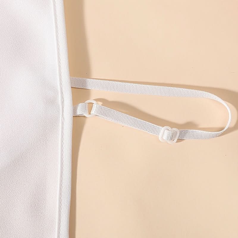 White Chiffon Detachable Faux Half Collar