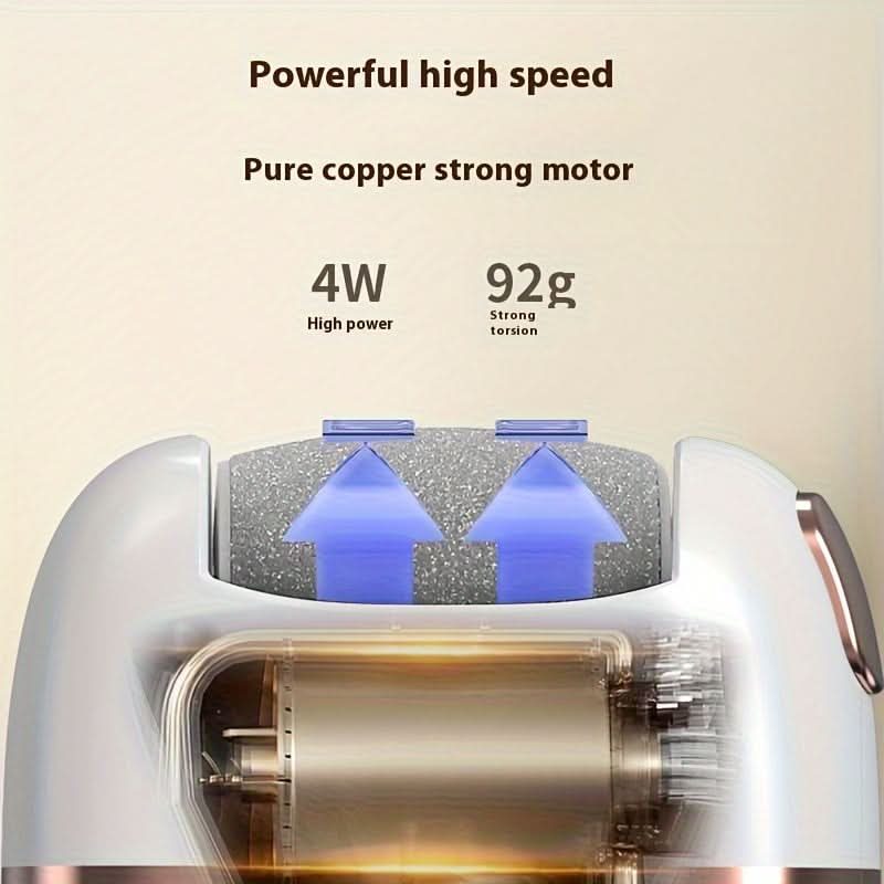 Rechargeable Electric Foot Grinder - 3 Replaceable Grinding Heads