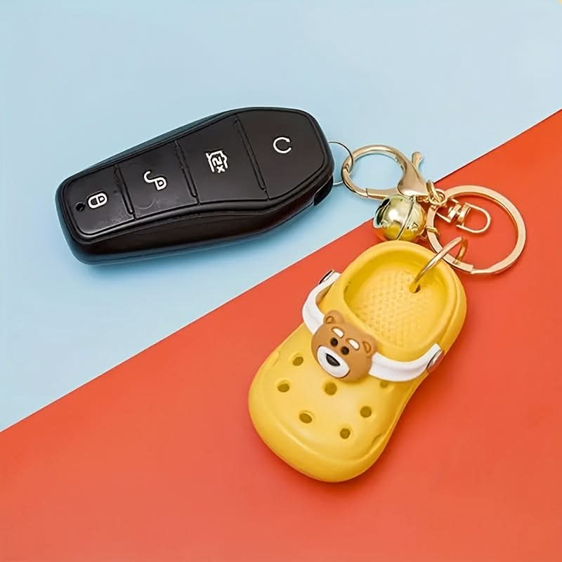 Grefay PVC Cartoon Bear Shoe Keychain Charm