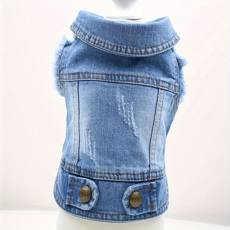 Dog Denim Vest for Small Dogs, Spring & Autumn