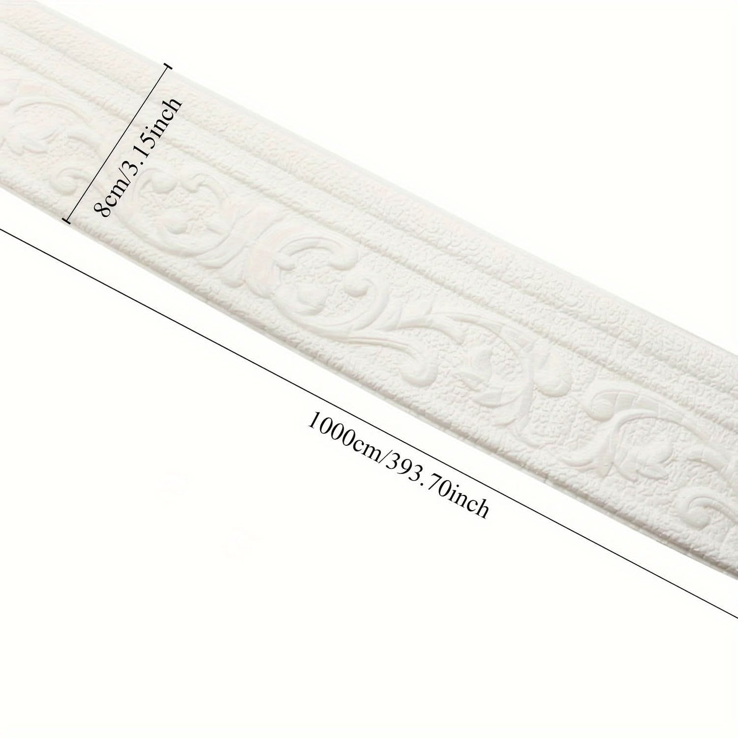 Self-Adhesive 3D White Wallpaper Border