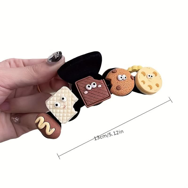 Cute Cookie Cartoon Hair Clips for Women