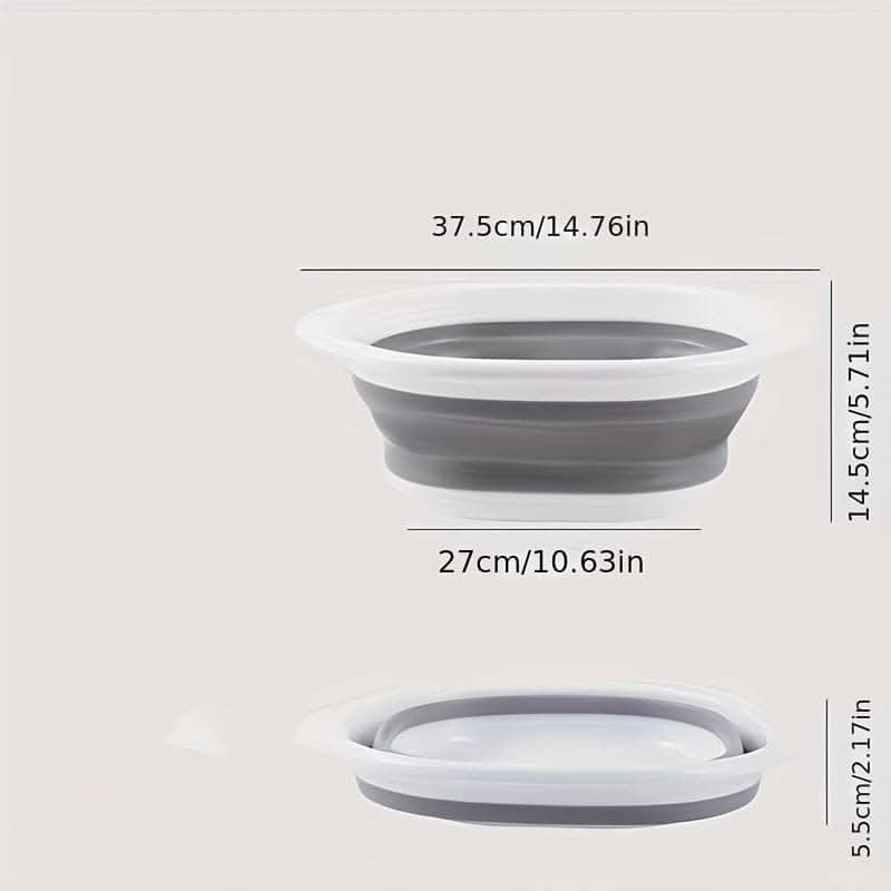 Portable Collapsible Wash Basin - Foldable Plastic Basin for Home, Dorm, and Outdoor Use
