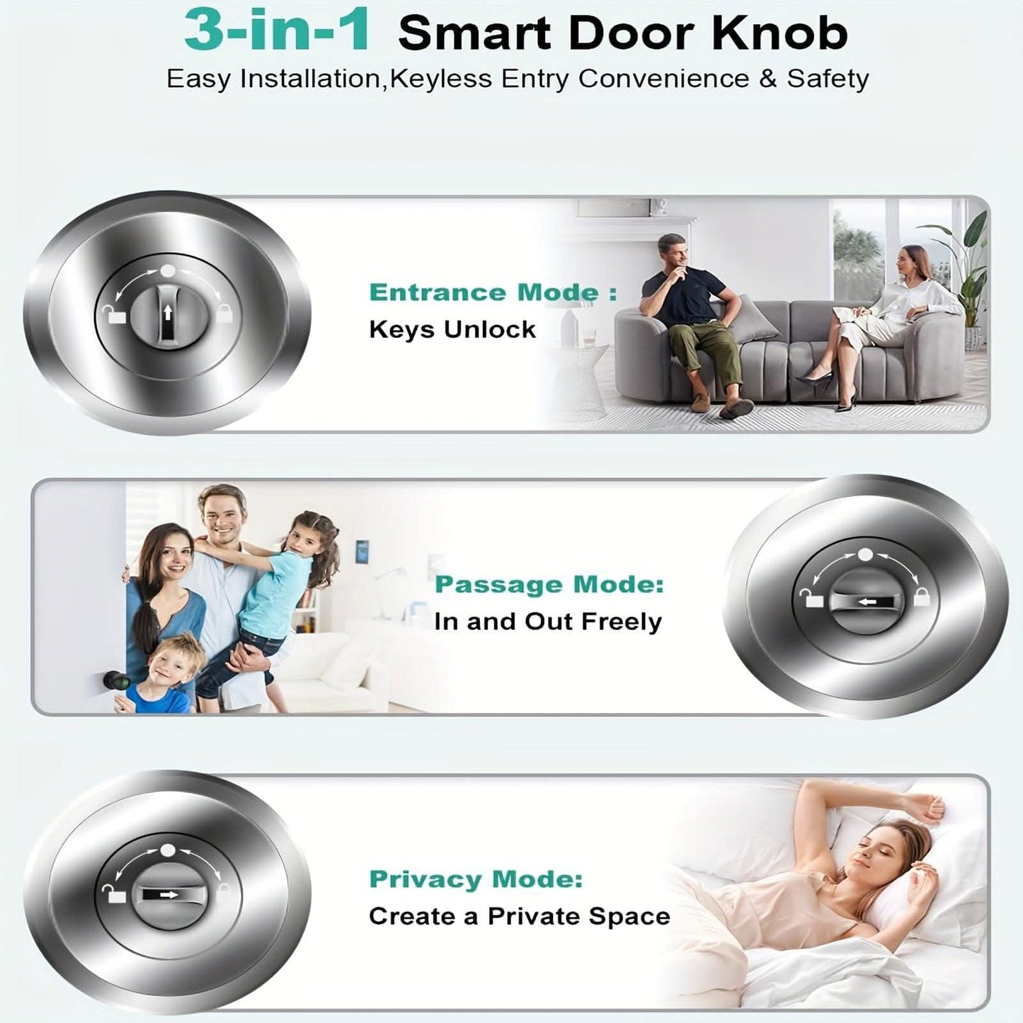 Smart Biometric Fingerprint Door Lock - App Control & Rechargeable