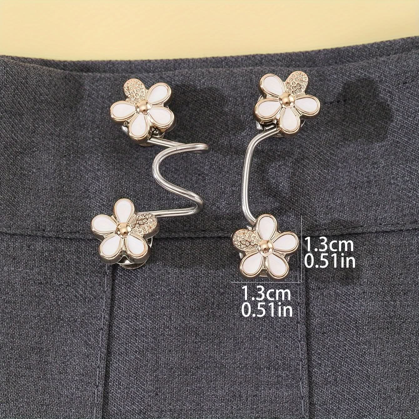 Detachable Floral Buckle Waist Tighteners for Pants