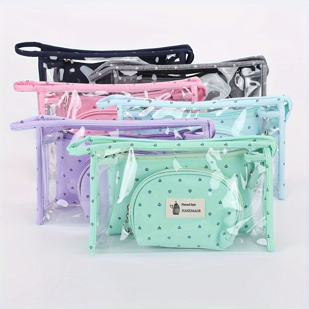 Large Capacity Cute Makeup & Toiletry Storage Bag 6-Piece Set