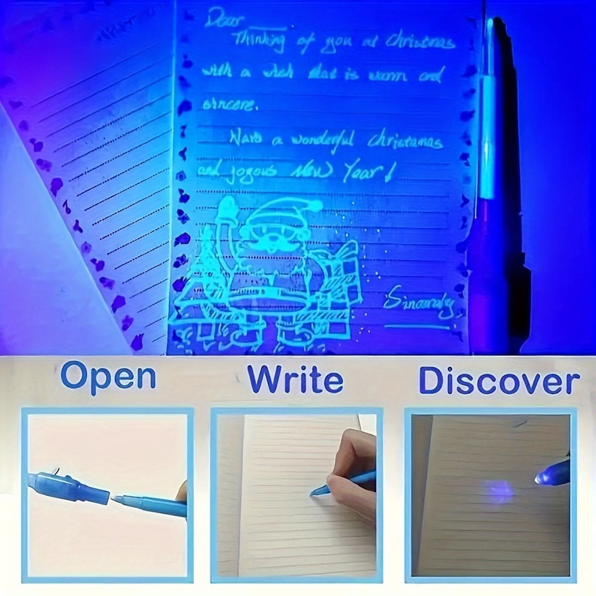 6-Pack Magic UV Glow Ink Pens – Invisible Markers