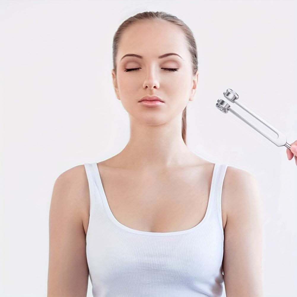 1 Set 128Hz Yoga Tuning Fork and Stick – Perfect for Meditation and Yoga