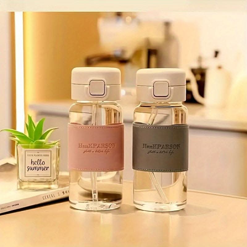 500ml Leakproof Plastic Water Bottle with Straw