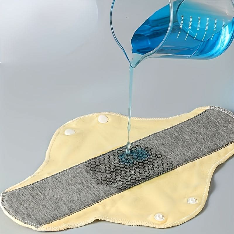 4pcs Graphene Antibacterial Menstrual Pads – Washable Leak-Proof