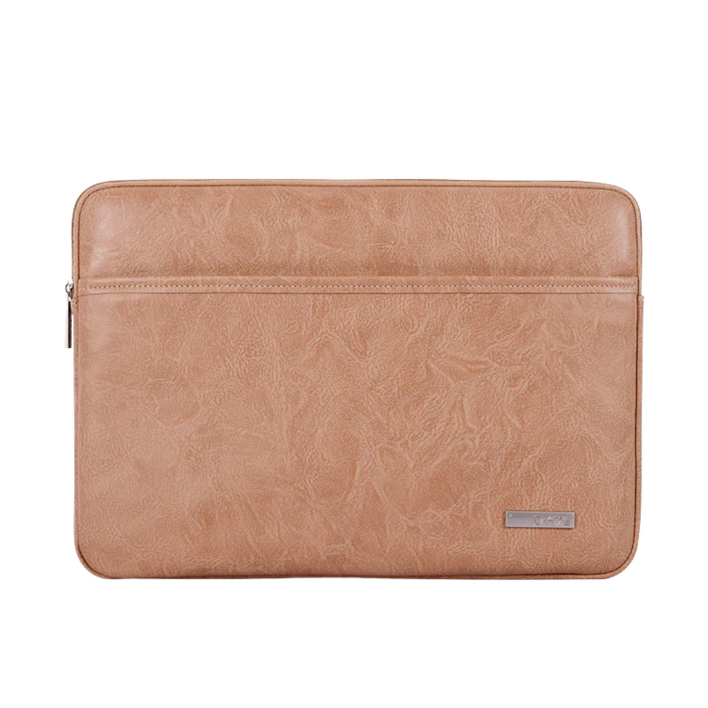 Vintage Laptop Sleeve – PU Case with Dual Zipper Compartments for 11–15" Devices
