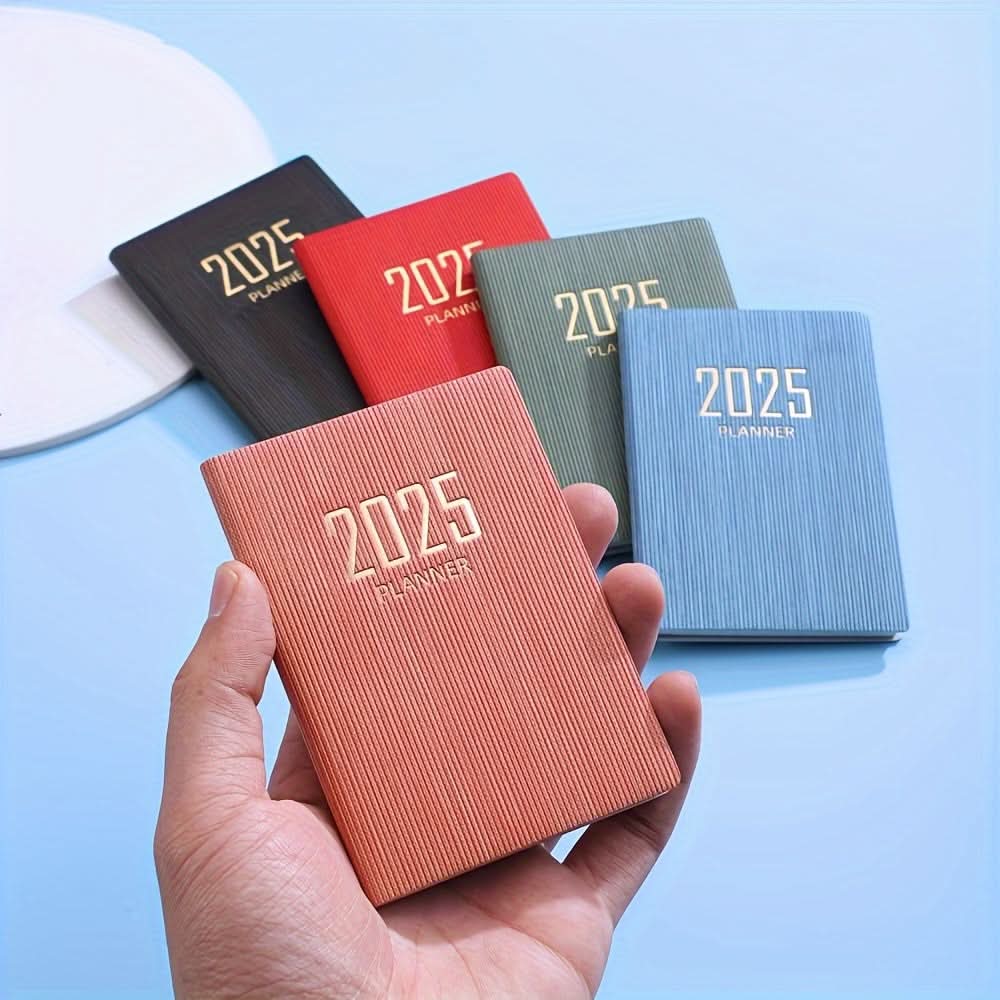 5-Pack 2025 Mini Pocket Planners – A7 Faux Leather