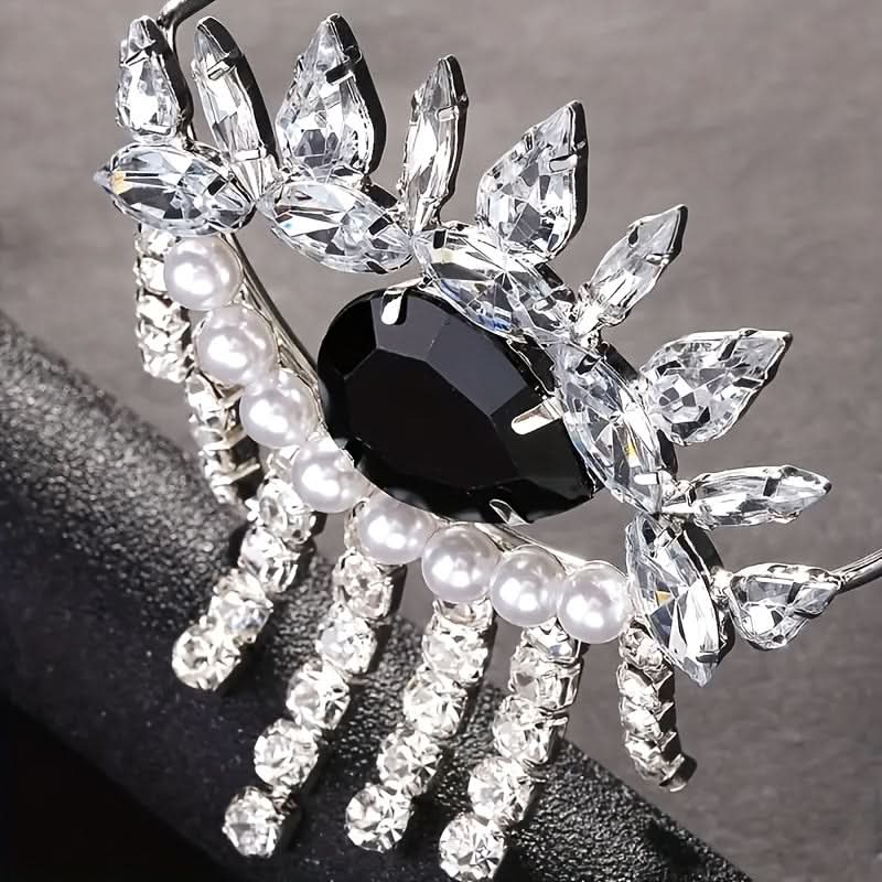 Chic Rhinestone Tassel Devil's Eye Glasses Frame
