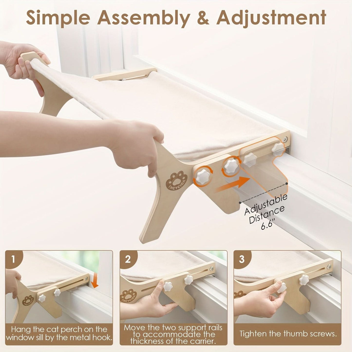 Adjustable Cat Window Perch – Indoor Hammock