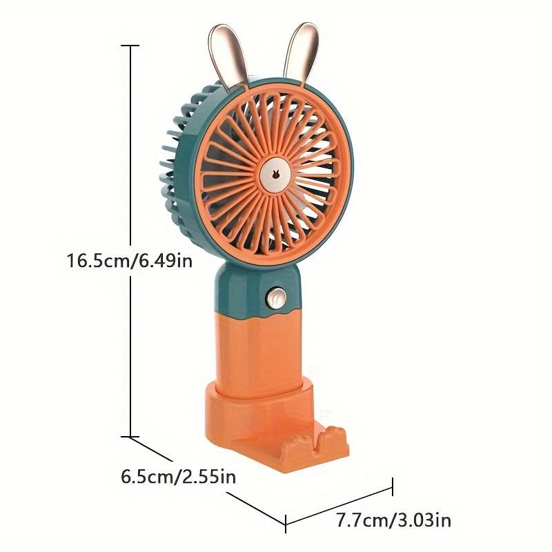 Cute Portable Handheld Mini Fan – Battery-Operated