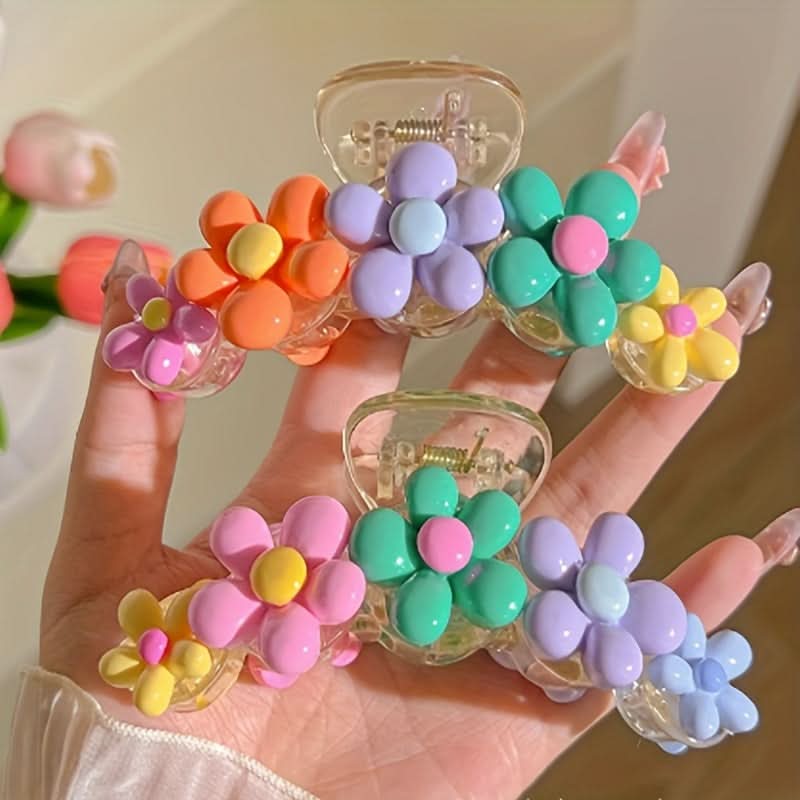 Pack of 2 pcs. Multicolor Flower Hair Ornaments – Bohemian Style