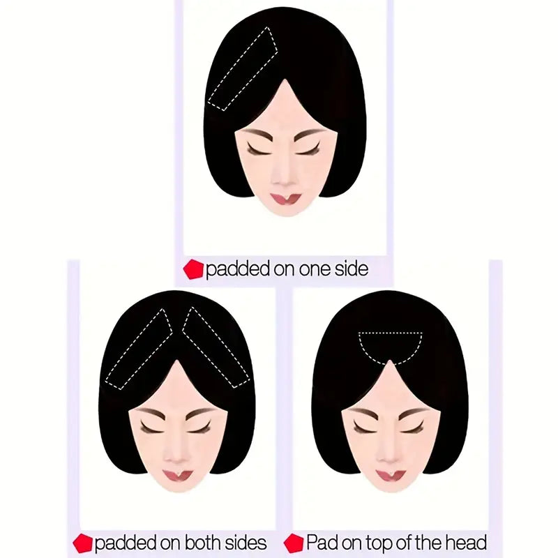 Brown Black Straight Hair Root Pad for Women – Fluffy Volumizing Insert Wig Piece
