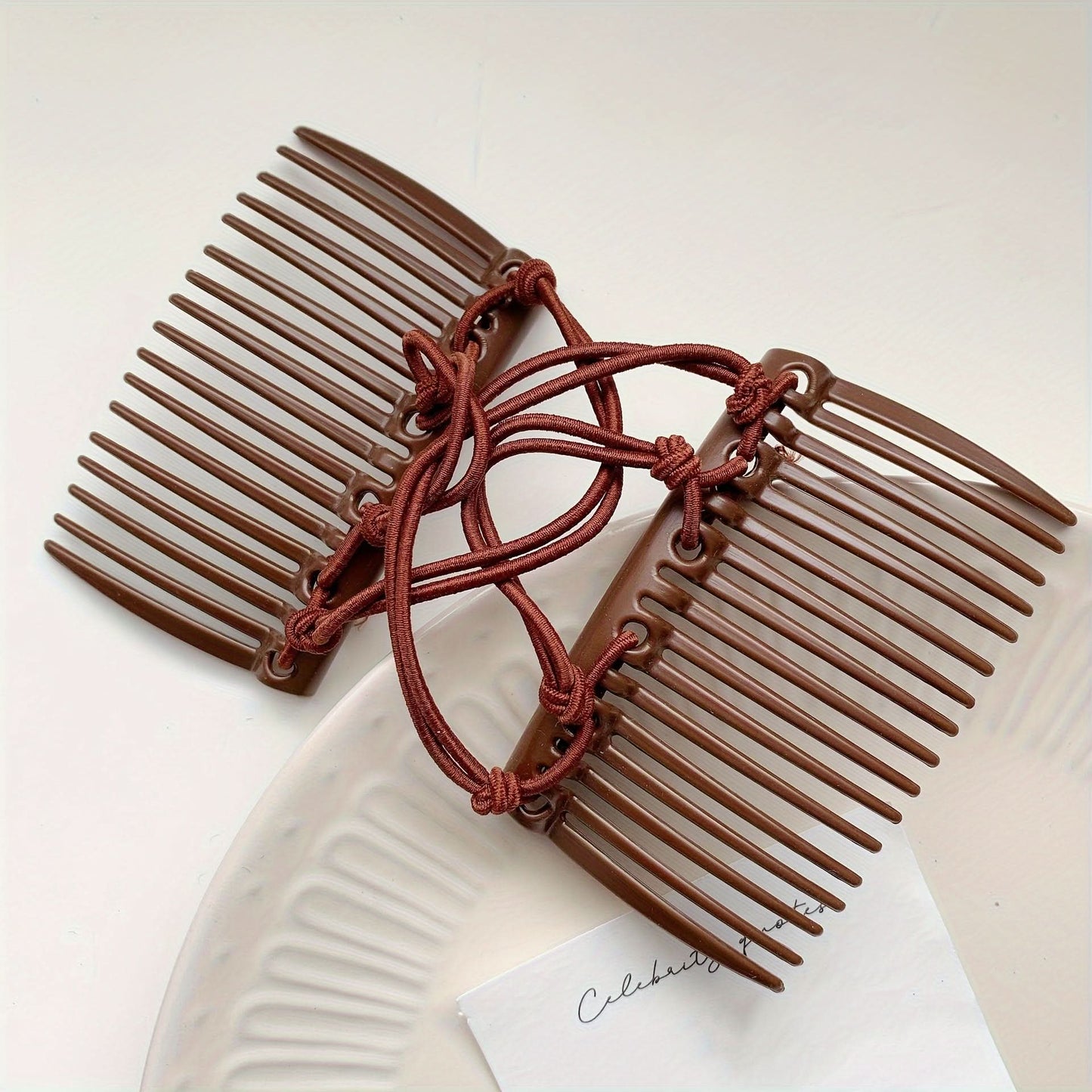 Double-Row Elastic Hair Comb – Easy Twist & Bun Styling