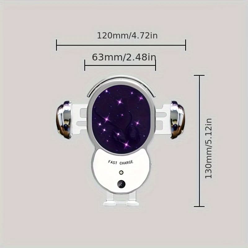 15W Fast Wireless Car Charger with Auto Clamping